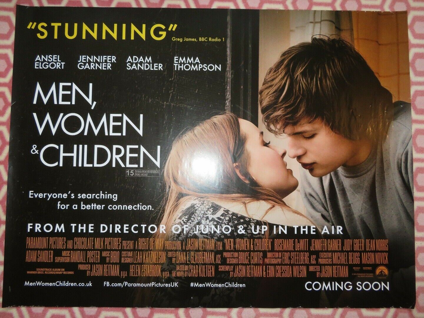 MEN, WOMEN & CHILDREN QUAD ROLLED POSTER- B ADAM SANDLER EMMA THOMPSON –  Rendezvous Cinema