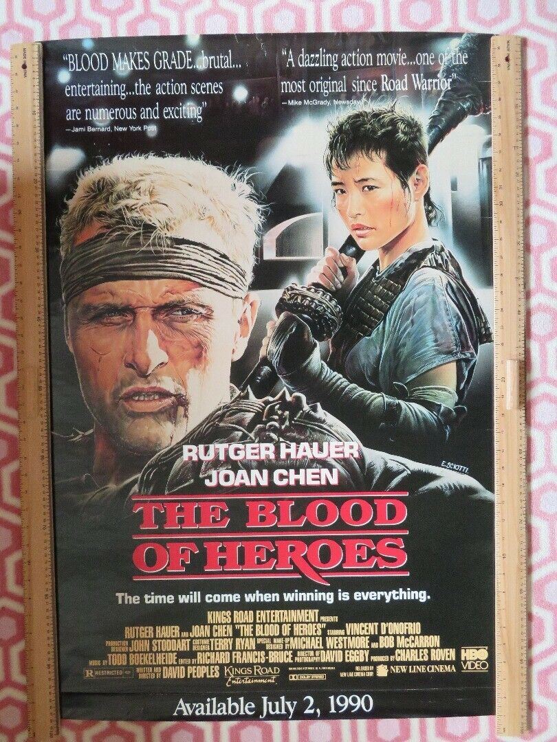 The Blood of Heroes Movie Poster Original factory One Sheet - Rare Vintage Rutger Hauer