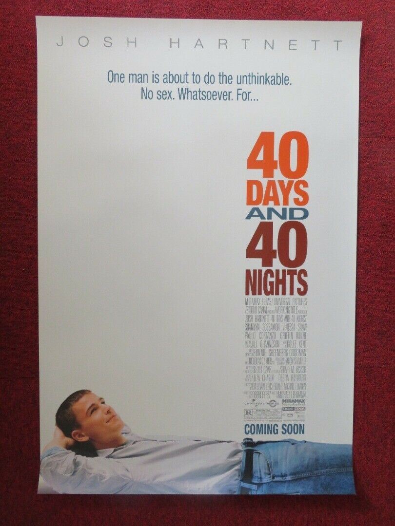 40 DAYS AND 40 NIGHTS US ONE SHEET ROLLED POSTER JOSH HARTNETT 2002 –  Rendezvous Cinema