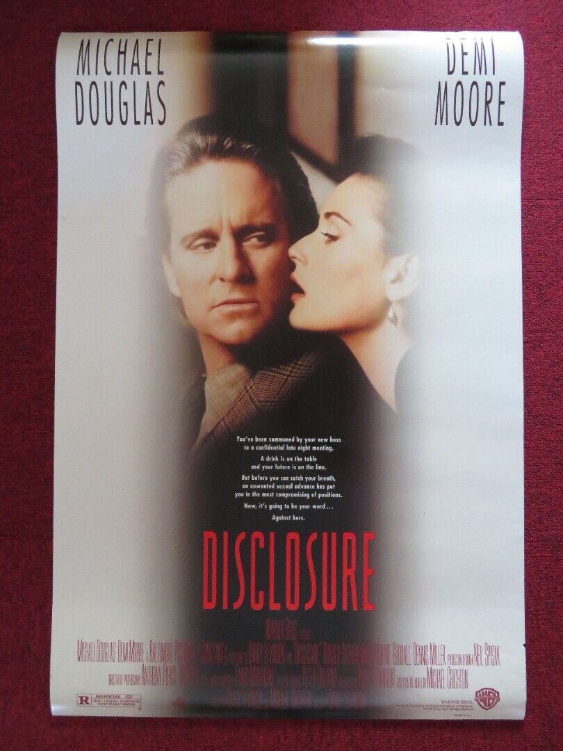 DISCLOSURE US ONE SHEET ROLLED POSTER MICHAEL DOUGLAS DEMI MOORE 1994 –  Rendezvous Cinema