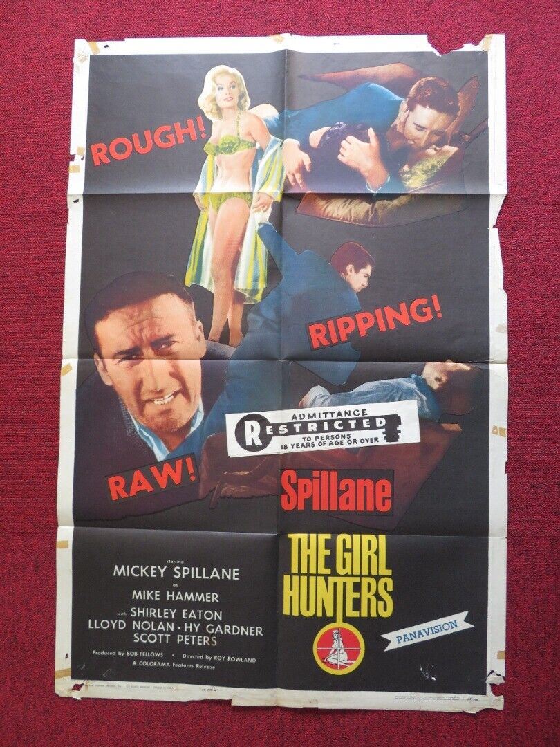 The Girl Hunters Us One Sheet Poster Mickey Spillane Shirley Eaton 196