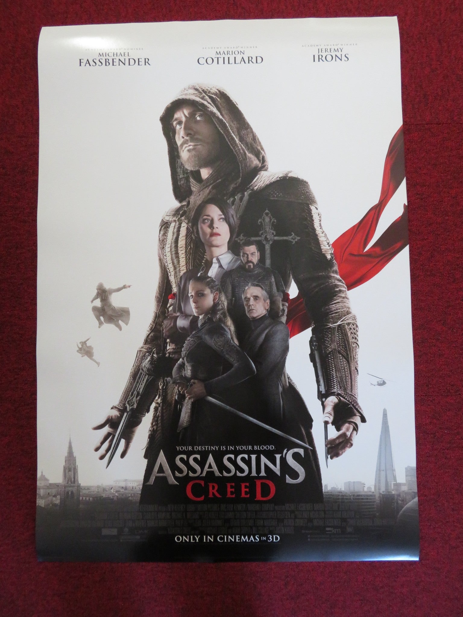 ASSASSIN'S CREED 27x40 DS Original Movie Poster One Sheet Michael  Fassbender B