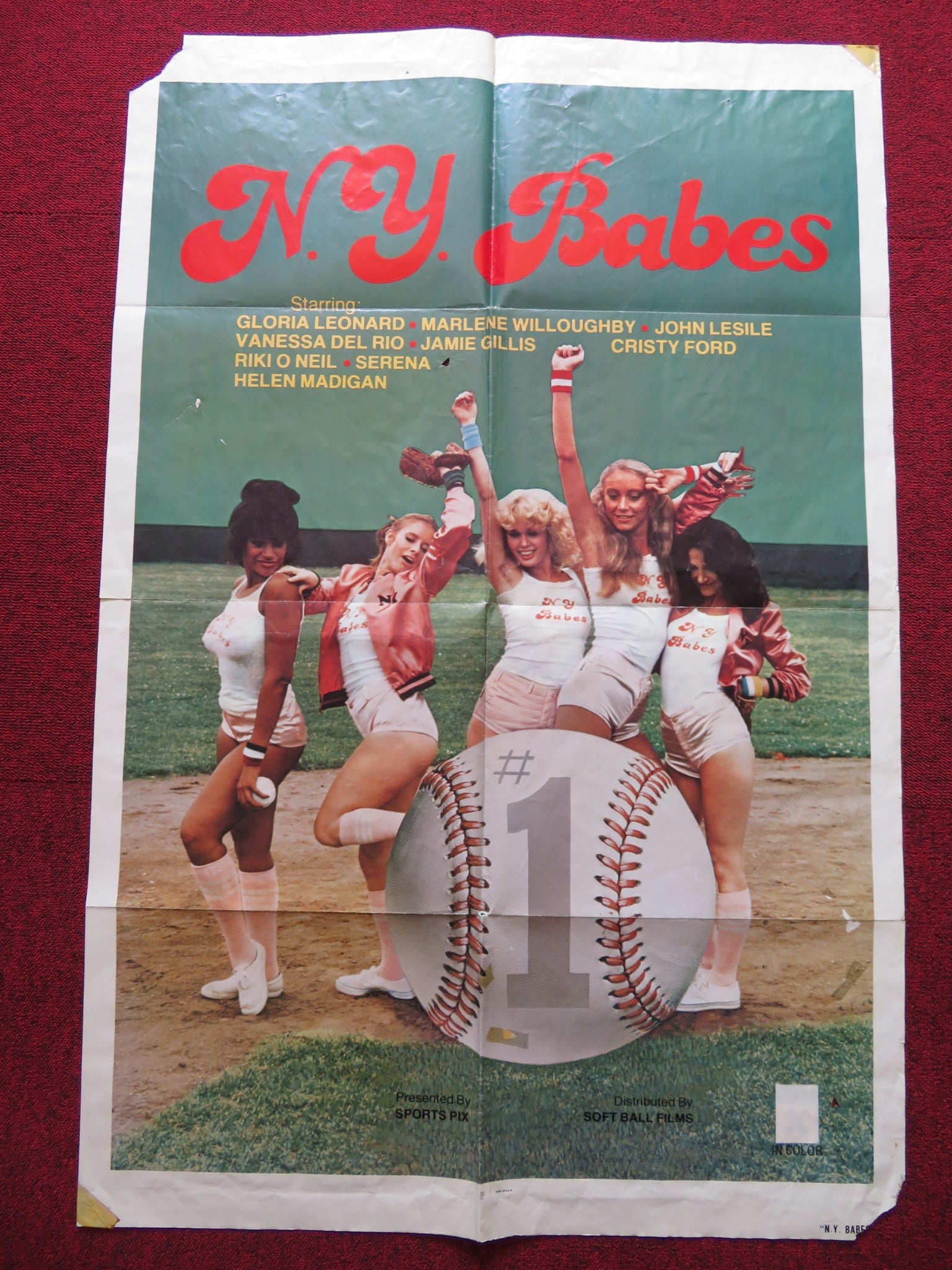 N.Y. BABES FOLDED US ONE SHEET POSTER GLORIA LEONARD MARLENE WILLOUGHBY 1982