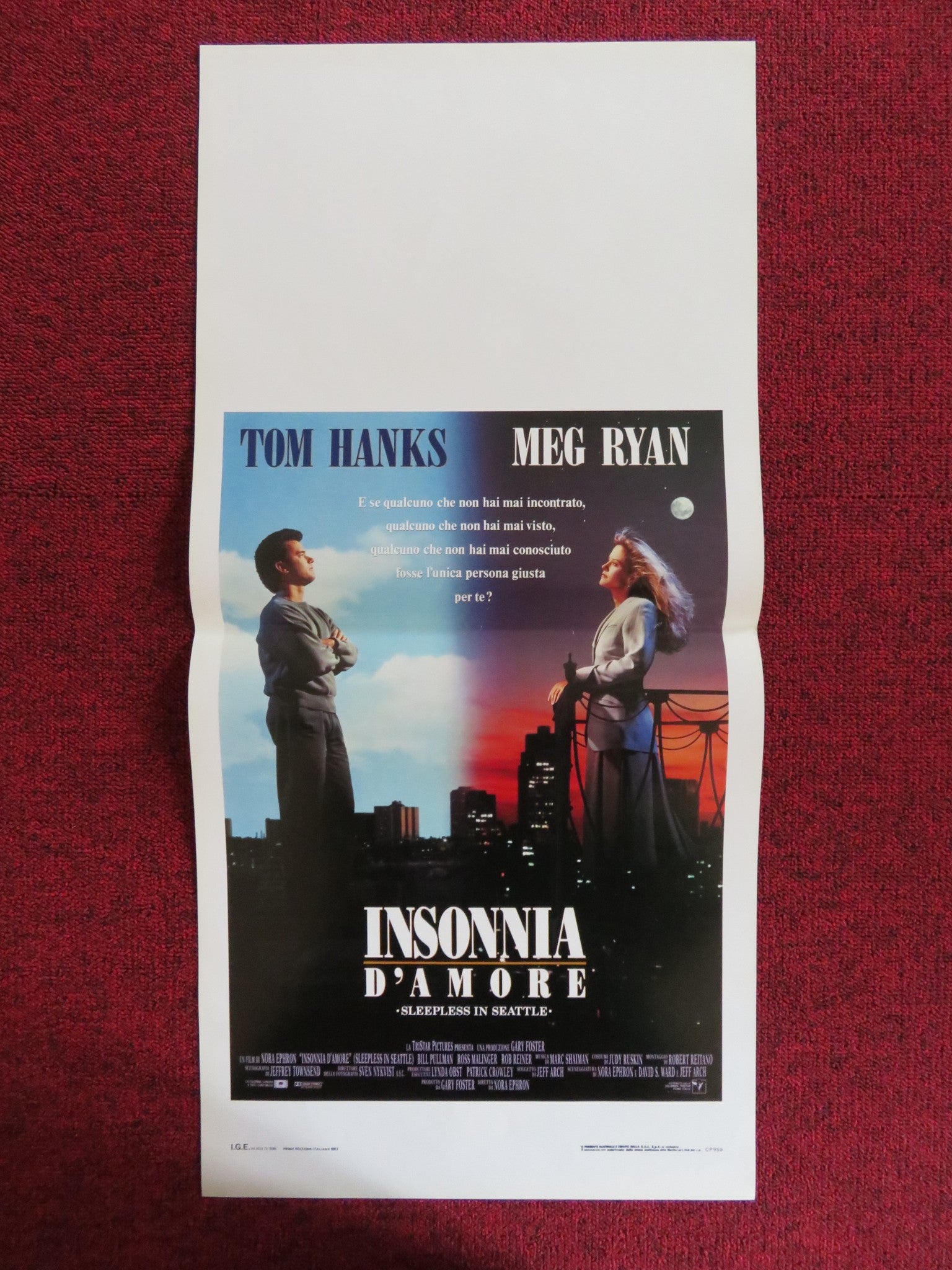 SLEEPLESS IN SEATTLE ITALIAN LOCANDINA POSTER TOM HANKS MEG RYAN 1993 –  Rendezvous Cinema