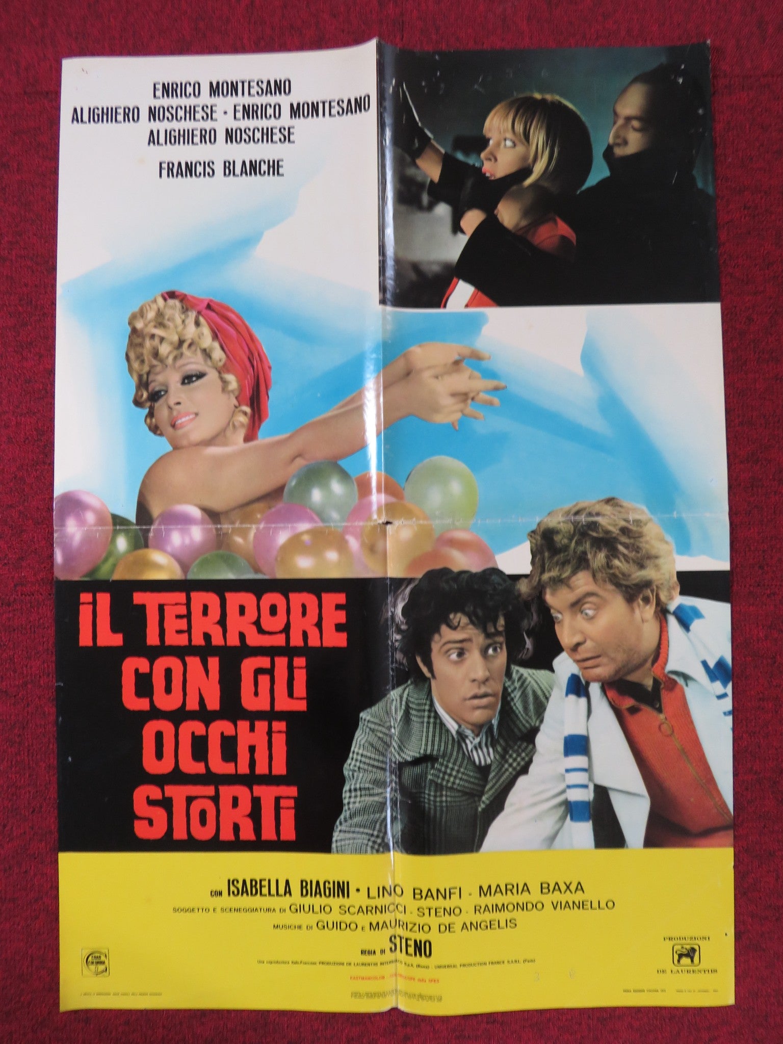 IL TERRORE CON GLI OCCHI STORTI ITALIAN FOGLIO POSTER ENRICO MONTESANO 