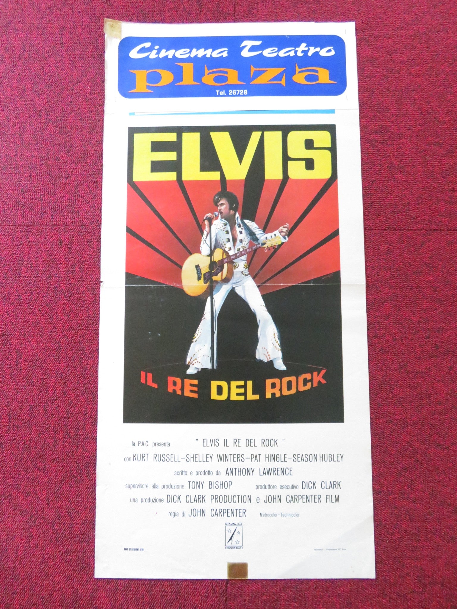 ELVIS ITALIAN LOCANDINA POSTER JOHN CARPENTER KURT