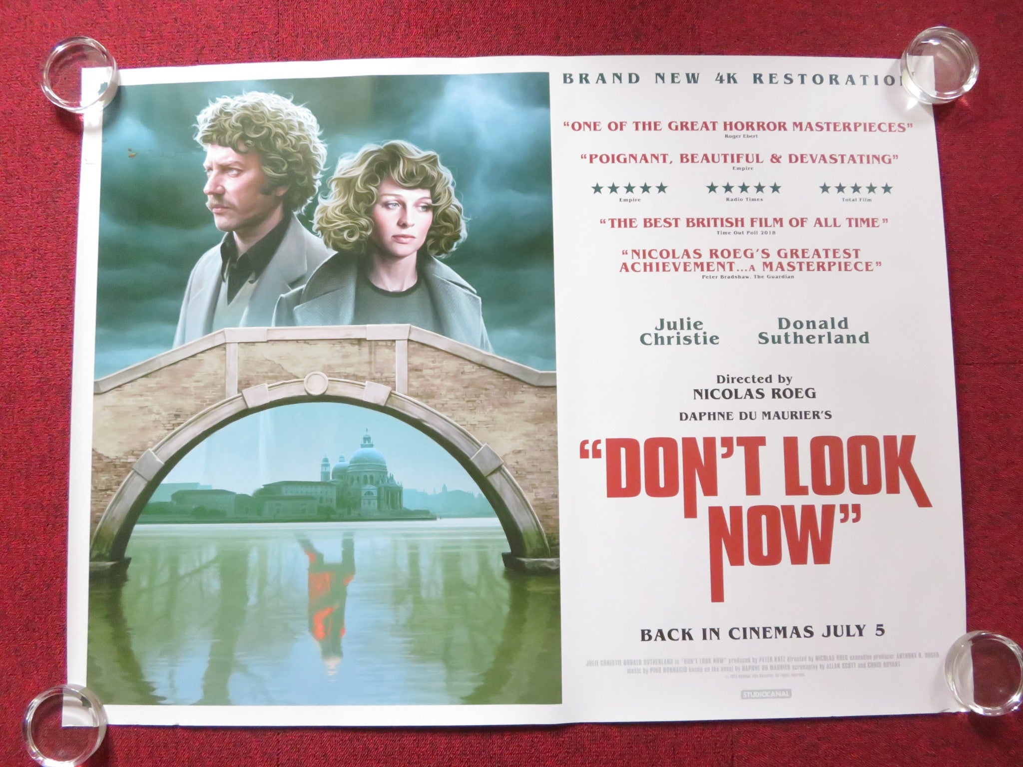 Dont Look Now Uk Quad Rolled Poster Donald Sutherland Julie Christie Rendezvous Cinema 
