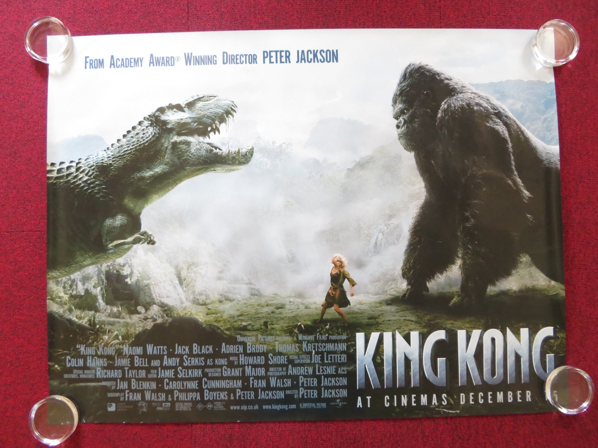 KING KONG - B UK QUAD (30"x 40") ROLLED POSTER NAOMI WATTS JACK BLACK ...