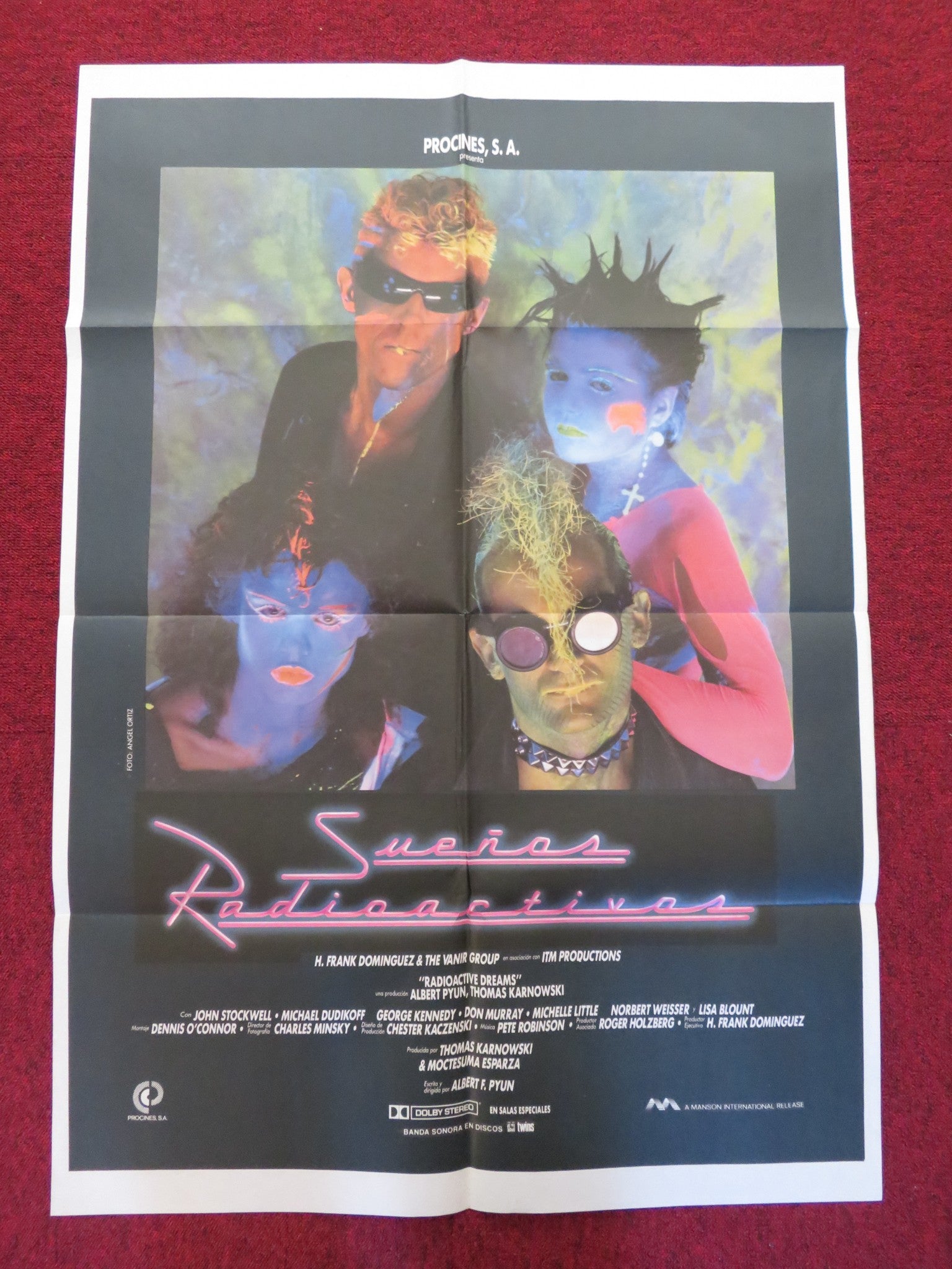 RADIOACTIVE DREAMS FOLDED SPANISH POSTER JOHN STOCKWELL MICHAEL