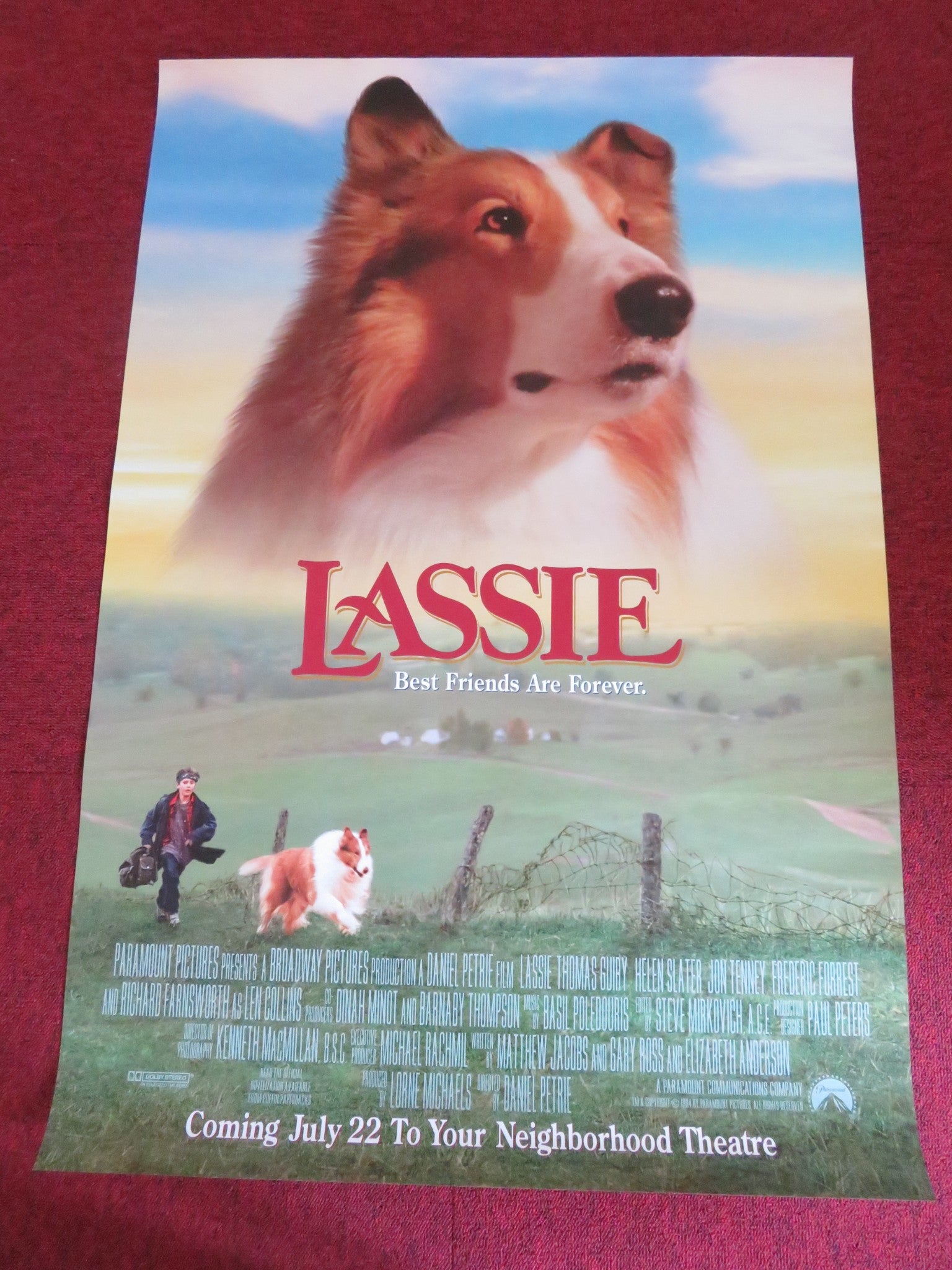 Lassie Us One Sheet Rolled Poster Tom Guiry Helen Slater