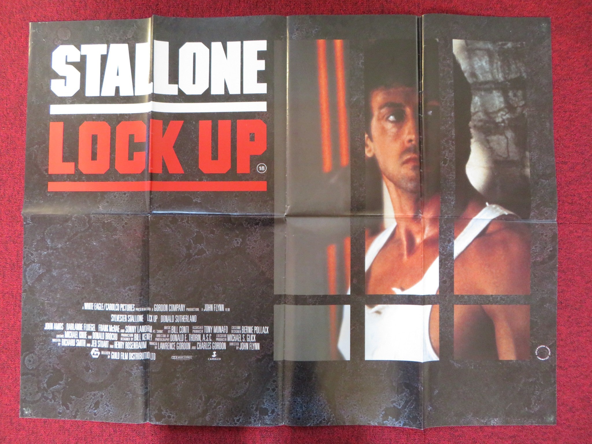 Lock Up Quad Poster Folded Sylvester Stallone Donald Sutherland 1989