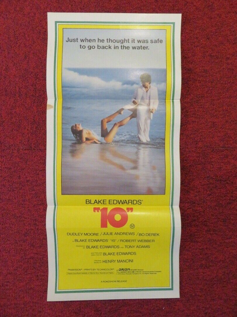 10 FOLDED AUSTRALIAN DAYBILL POSTER DUDLEY MOORE JULIE ANDREWS 1979 - Rendezvous Cinema