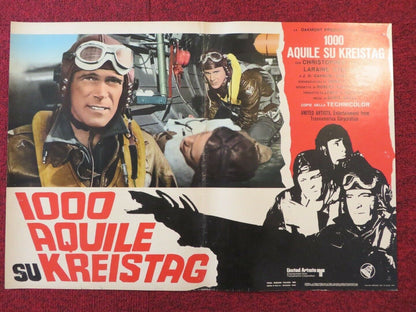 1000 AQUILE SU KREISTAG / THE THOUSAND PLANE RAID ITALIAN FOTOBUSTA POSTER 1969 - Rendezvous Cinema