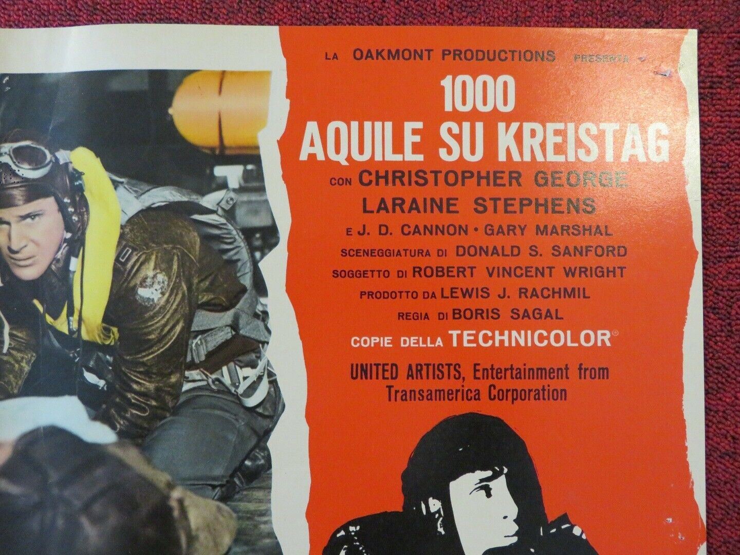 1000 AQUILE SU KREISTAG / THE THOUSAND PLANE RAID ITALIAN FOTOBUSTA POSTER 1969 - Rendezvous Cinema