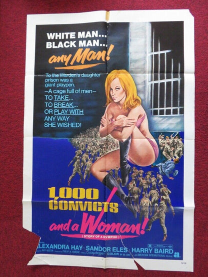 1000 CONVICTS AND A WOMAN FOLDED US ONE SHEET POSTER ALEXANDRA HAY 1971 - Rendezvous Cinema