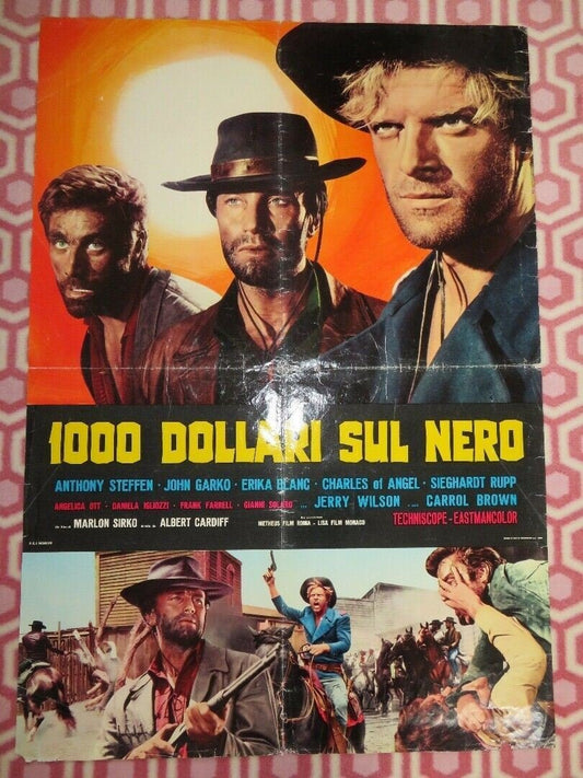 1000 DOLLARI SUL NERO $1,000 on the Black ITALIAN FOGLIO POSTER ANTHONY STEFFEN - Rendezvous Cinema