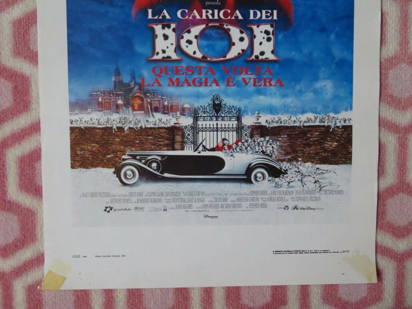 101 DALMATIONS ITALIAN LOCANDINA (27.5"x13") POSTER GLENN CLOSE DISNEY 1996 - Rendezvous Cinema