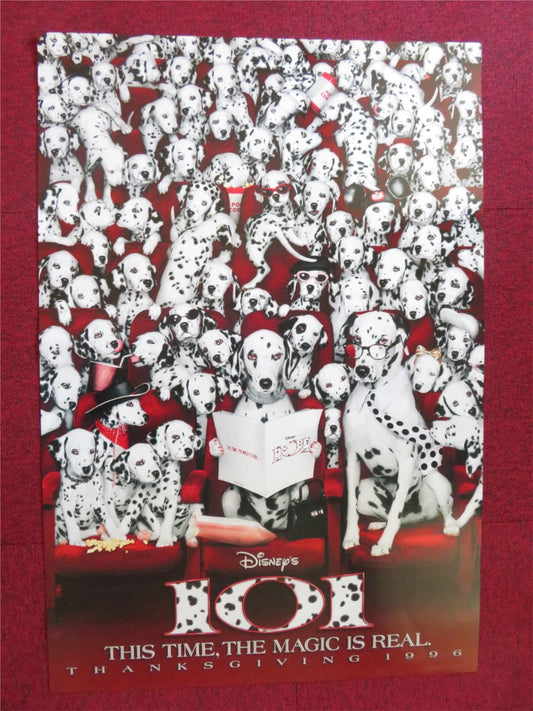 101 DALMATIONS US ONE SHEET ROLLED POSTER DISNEY GLENN CLOSE JEFF DANIELS 1996 - Rendezvous Cinema