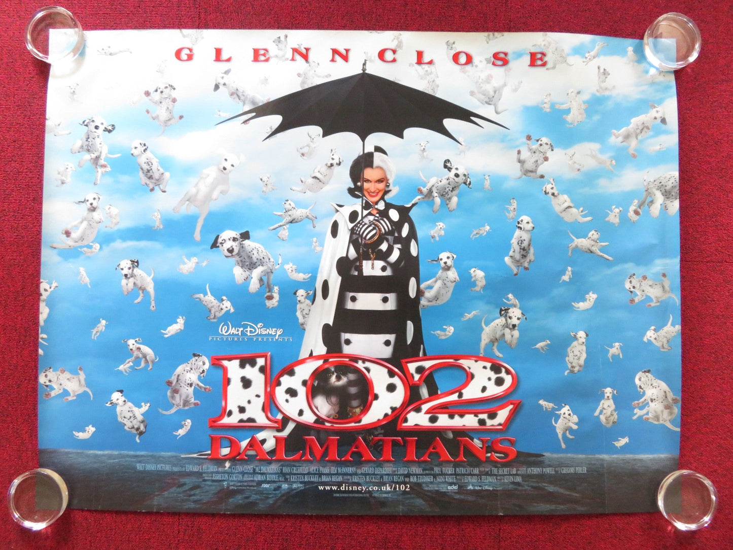 102 DALMATIANS UK QUAD (30"x 40") ROLLED POSTER DISNEY GLENN CLOSE 2000 - Rendezvous Cinema