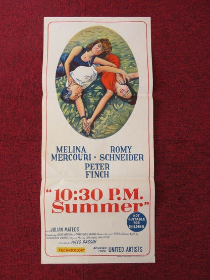 10.30 P.M SUMMER FOLDED AUSTRALIAN DAYBILL POSTER MELINA MERCOURI 1966 - Rendezvous Cinema