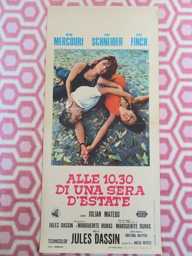 10:30 P.M. Summer ITALIAN (28"x13") POSTER MELINA MERCOURI PETER FLINCH 1966 - Rendezvous Cinema