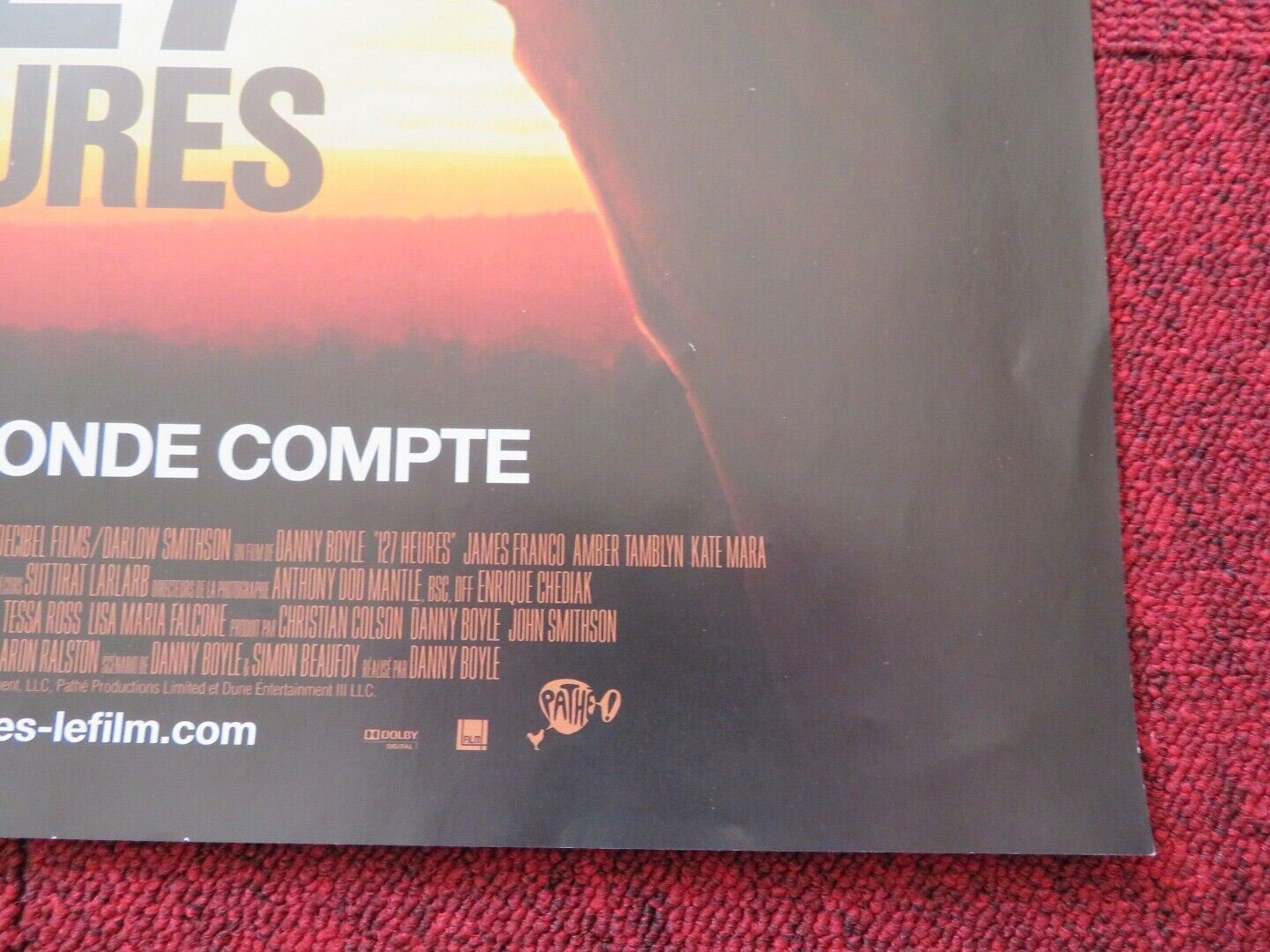 127 HEURES/ 127 HOURS FRENCH (16"x 21") POSTER JAMES FRANCO 2010 - Rendezvous Cinema