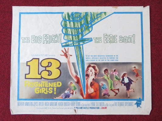 13 FRIGHTENED GIRLS HALF SHEET (22"x 28") POSTER KATHY DUNN MURRAY HAMILTON 1963 - Rendezvous Cinema