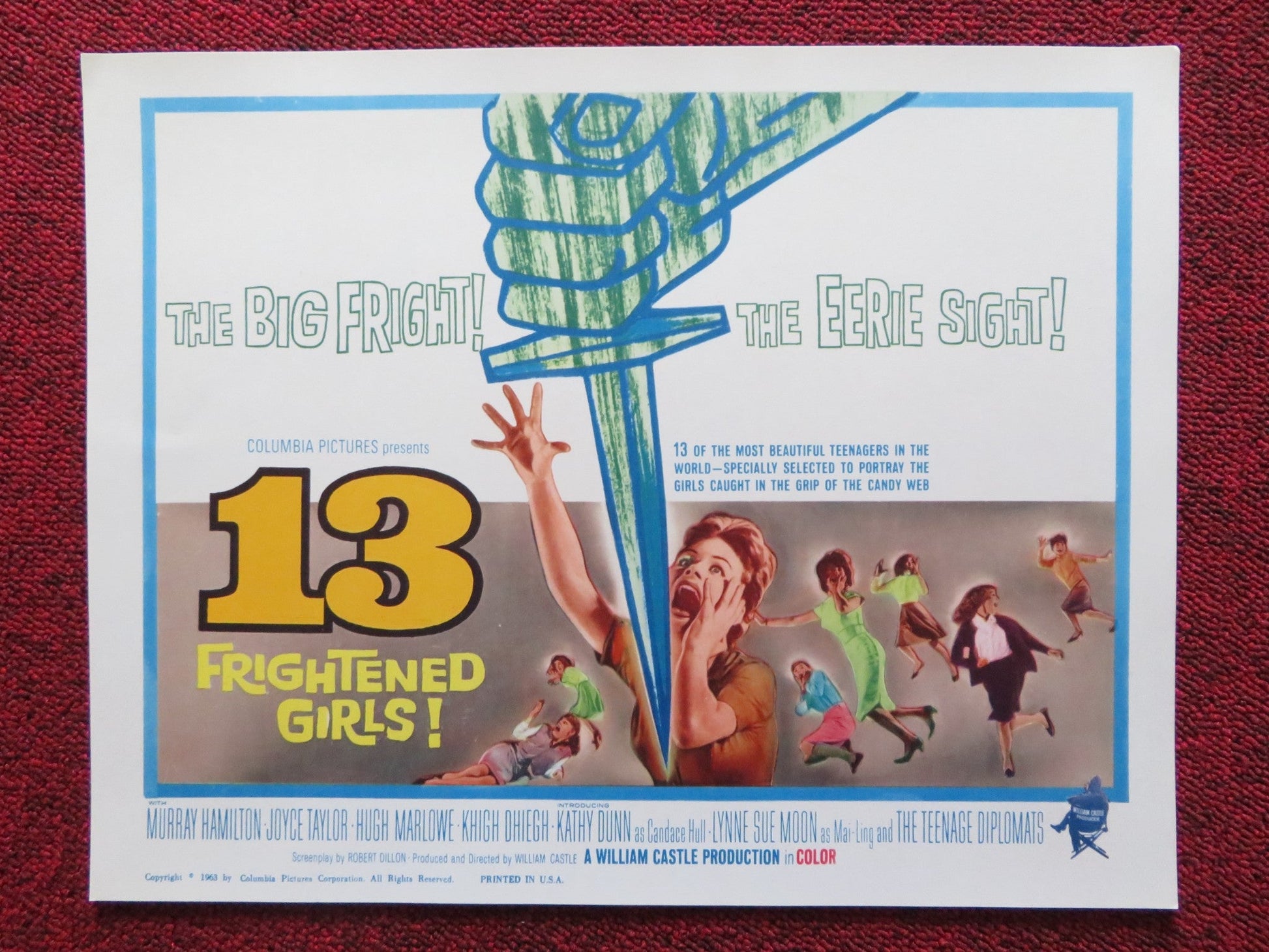 13 FRIGHTENED GIRLS US LOBBY CARD FULL SET MURRAY HAMILTON JOYCE TAYLOR 1963 - Rendezvous Cinema