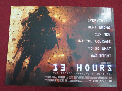 13 HOURS UK QUAD (30"x 40") ROLLED POSTER JOHN KRASINSKI JAMES BADGE DALE 2016 - Rendezvous Cinema