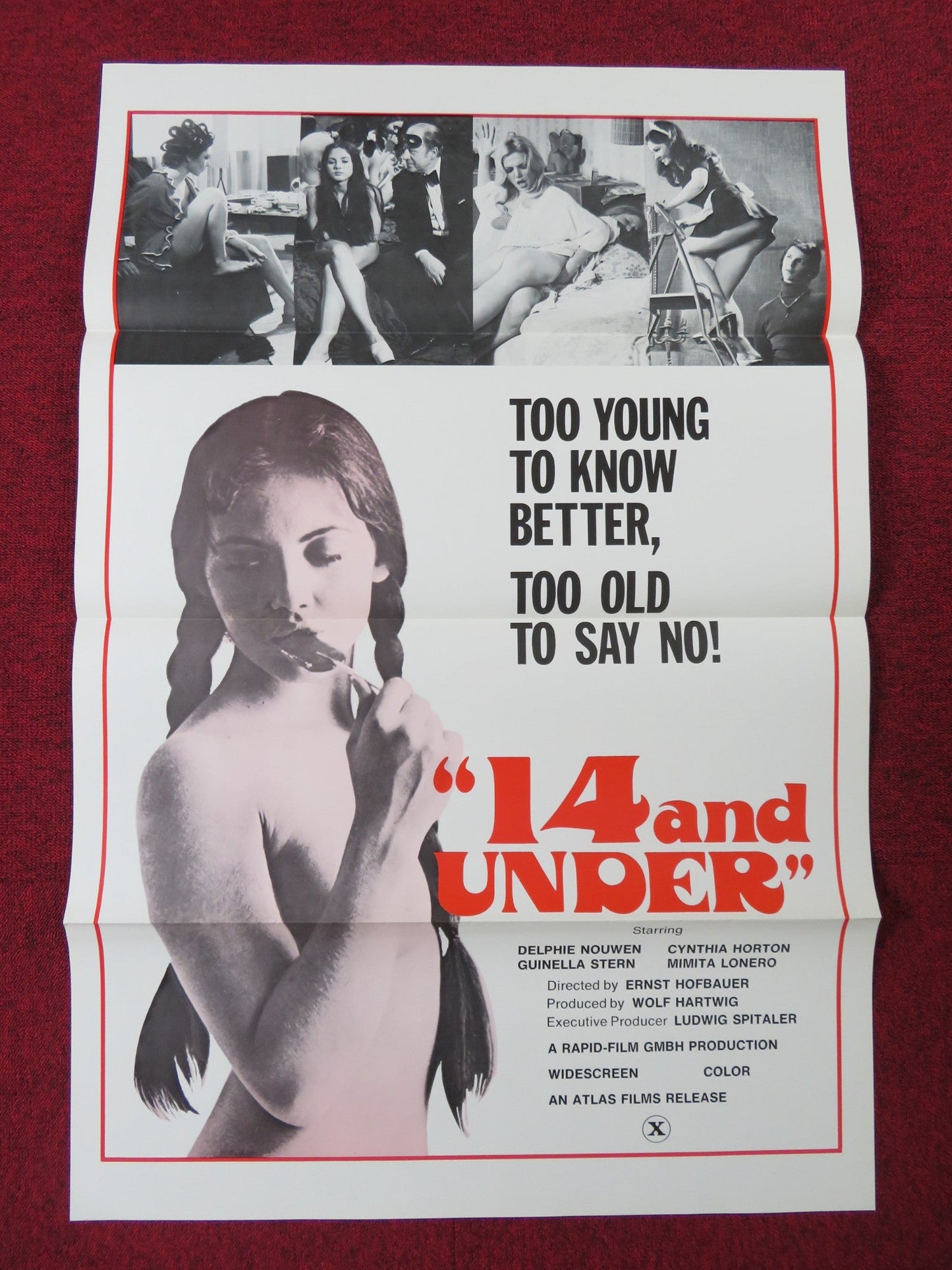 14 AND UNDER US TRI FOLDED ONE SHEET ROLLED POSTER LIS KERTELGE 1973 - Rendezvous Cinema