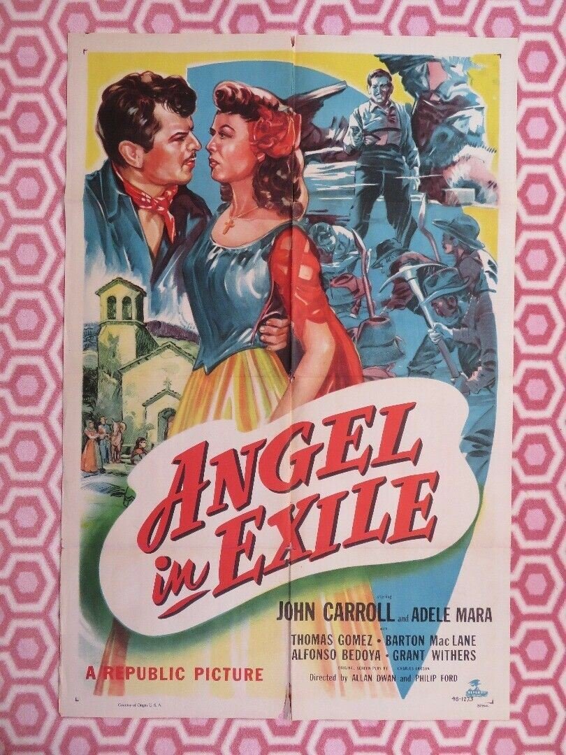 ANGEL IN EXILE US ONE SHEET (27 x 41) POSTER JOHN CARROLL ADELE MARA 1948