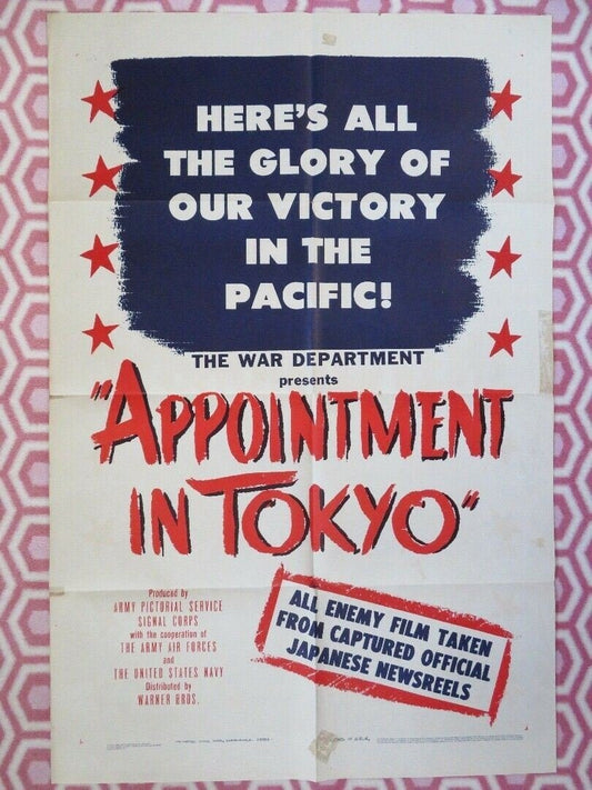 APPOINTMENT IN TOKYO US ONE SHEET POSTER JAMES CRAIG 1945