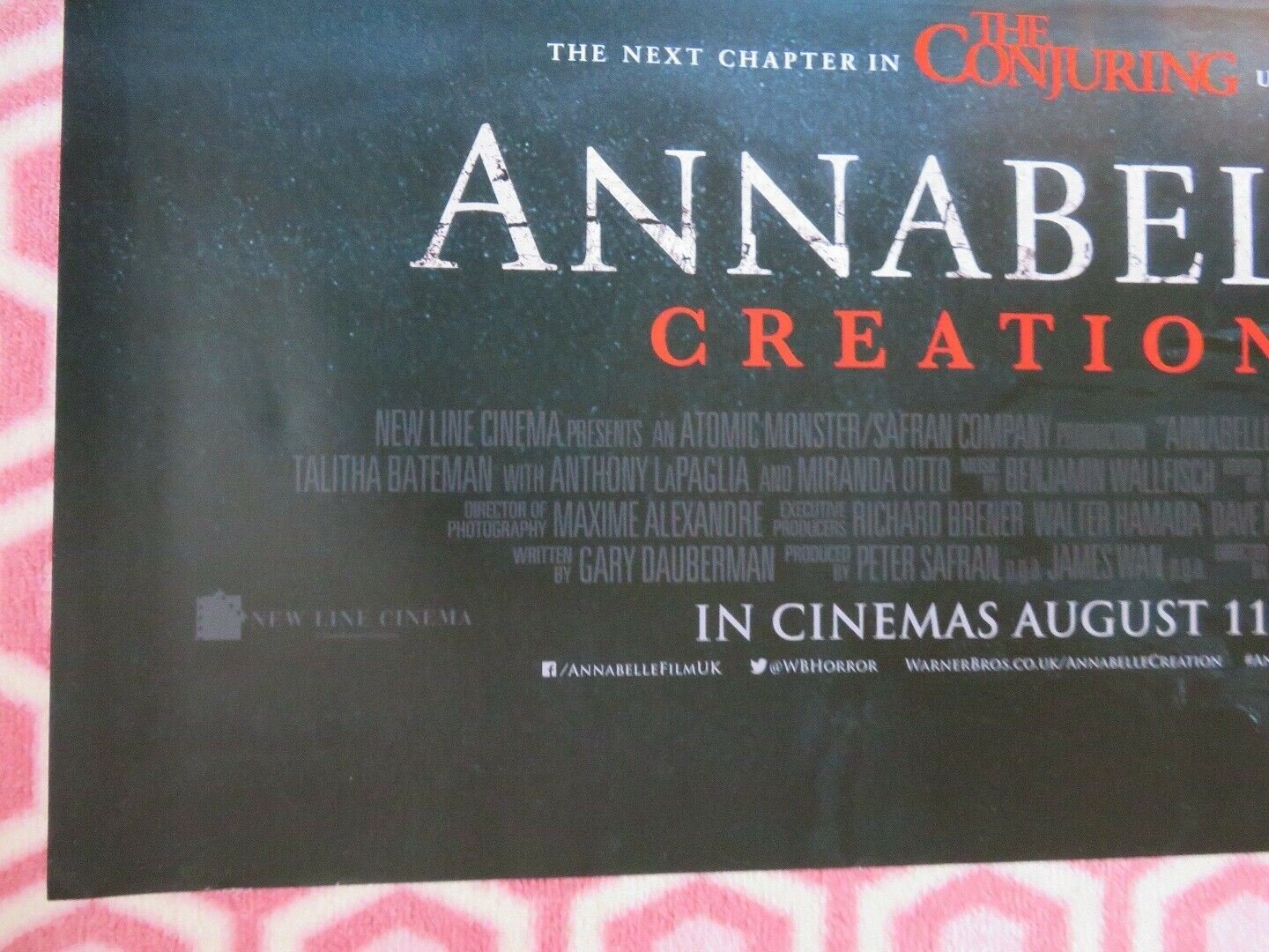 ANNABELLE CREATION  QUAD (30"x 40") ROLLED POSTER ANTHONY LAPAGLIA CONJURING