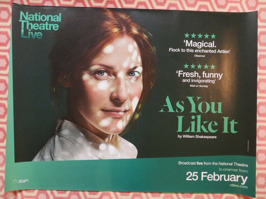 AS YOU LIKE IT QUAD (30"x 40") ROLLED POSTER SHAKESPEAR LIVE NATIONAL THEATER