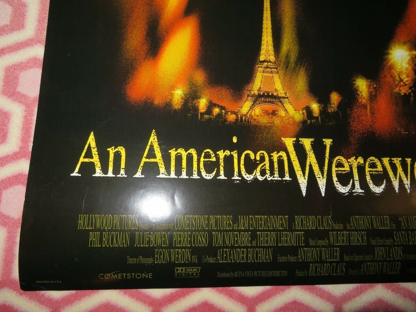 AN AMERICAN WEREWOLF IN PARIS US ONE SHEET ROLLED POSTER 1997