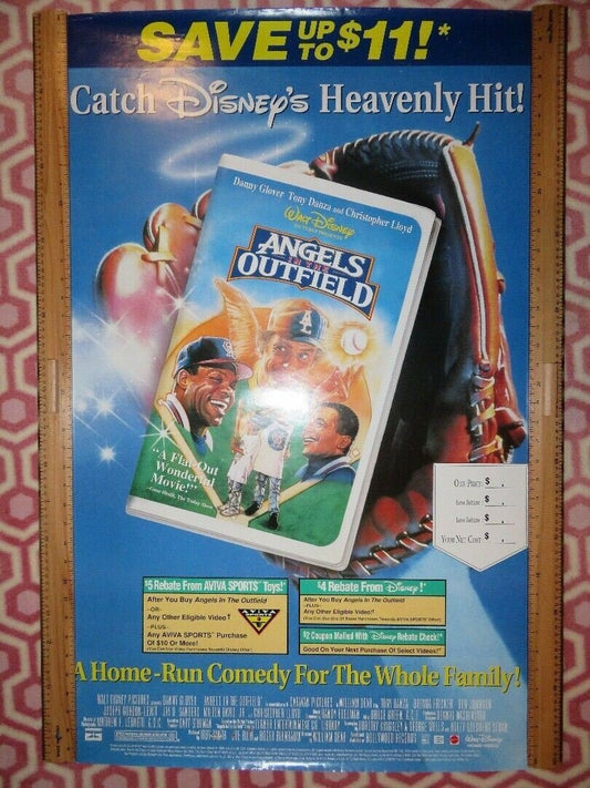 ANGELS IN THE OUTFIELD VHS US ONE SHEET(27"x 41") ROLLED POSTER DISNEY 1994