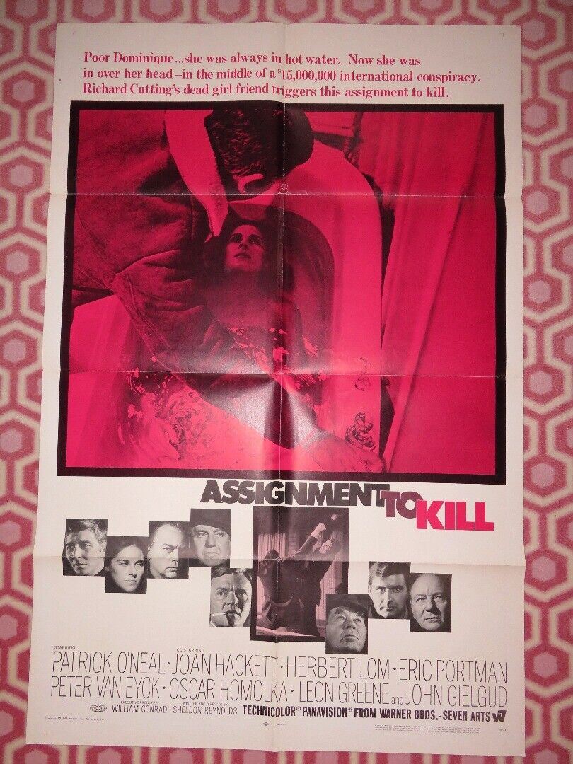 ASSIGNMENT TO KILL US ONE SHEET POSTER PATRICK O'NEAL 1968