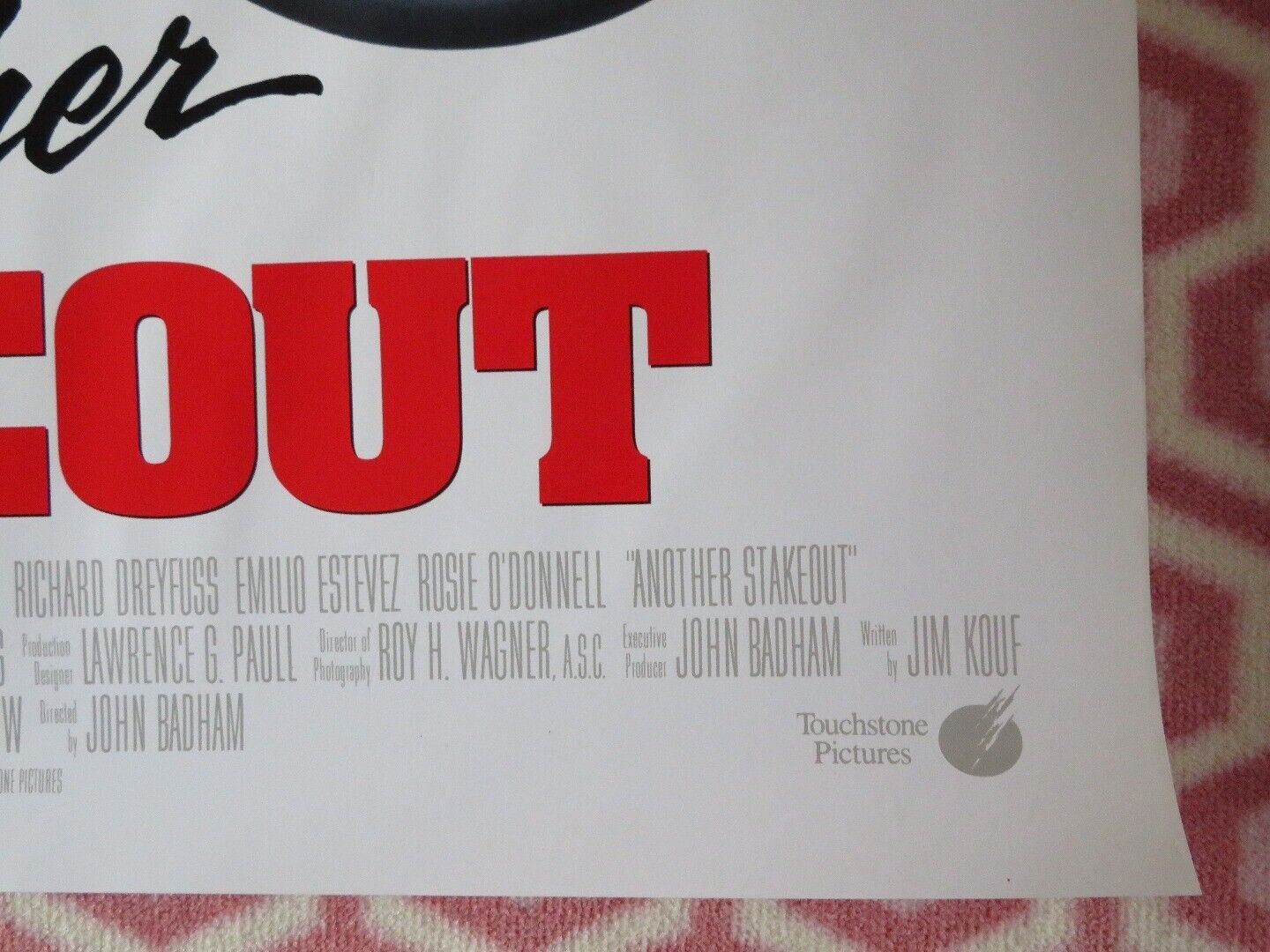 ANOTHER STAKEOUT US ONE SHEET ROLLED POSTER  RICHARD DREYFUSS 1993