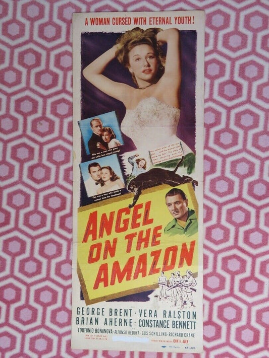 ANGEL ON THE AMAZON US INSERT (14"x 36") POSTER GEORGE BRENT VERA RALSTON 1948