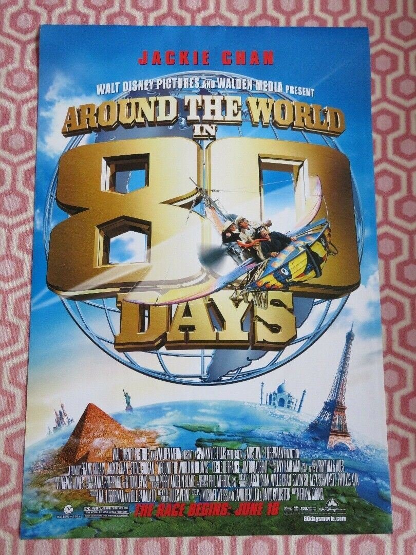 AROUND THE WORLD IN 80 DAYS ONE SHEET ROLLED DISNEY JACKIE CHAN STEVE COOGAN "04