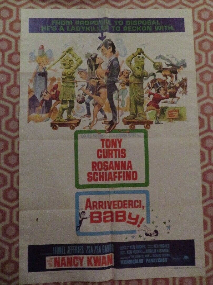 ARRIVERDERCI BABY  US ONE SHEET POSTER TONY CURTIS ROSANNA SCHIAFFINO 1966