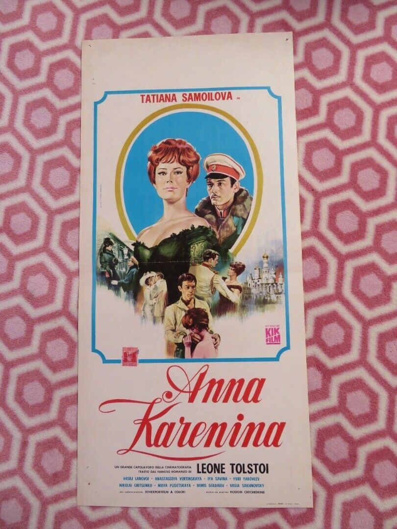 ANNA KARENINA ITALIAN LOCANDINA (27.5"x13") POSTER TATIANA SAMOILOVA 1967