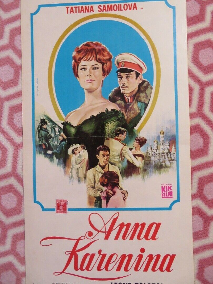 ANNA KARENINA ITALIAN LOCANDINA (27.5"x13") POSTER TATIANA SAMOILOVA 1967