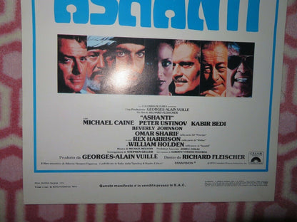 ASHANTI  ITALIAN LOCANDINA (27.5"x13") POSTER MICHAEL CAINE 1979