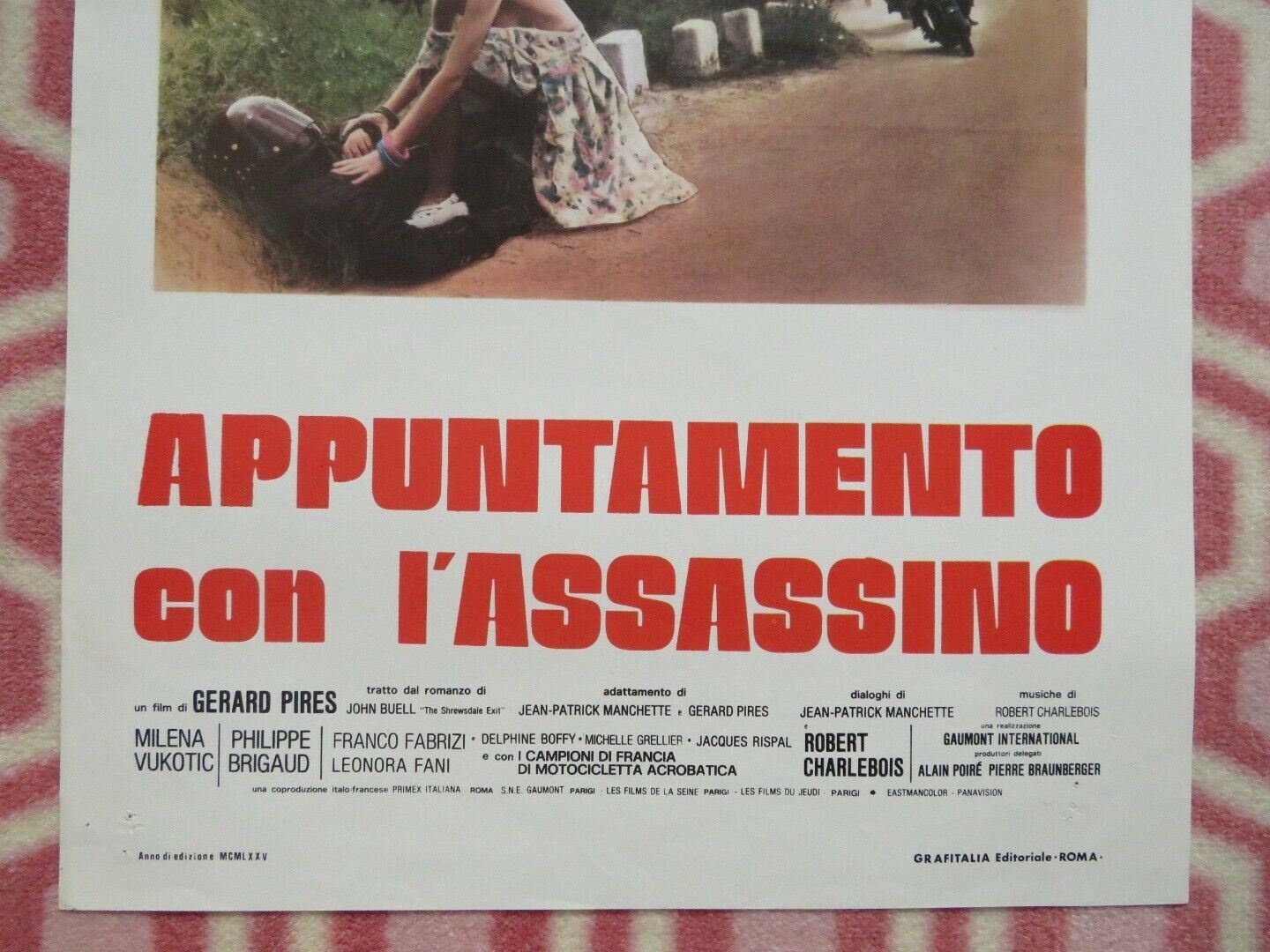 APPUNTAMENTO CON L'ASSASSINO ITALIAN LOCANDINA (27.5"x13") POSTER 1975