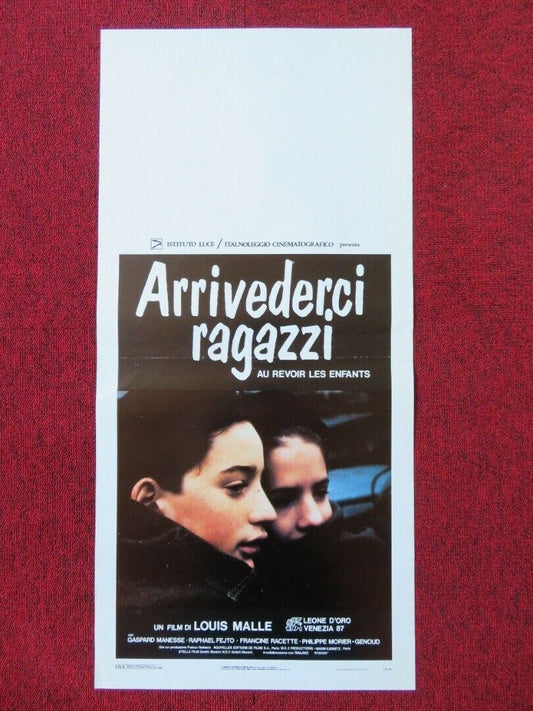 ARRIVEDERCI RAGAZZI  ITALIAN LOCANDINA (27.5"x13") POSTER LOUIS MALLE 1987