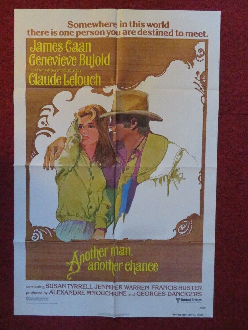 ANOTHER MAN ANOTHER CHANCE FOLDED US ONE SHEET POSTER JAMES CAAN 1977