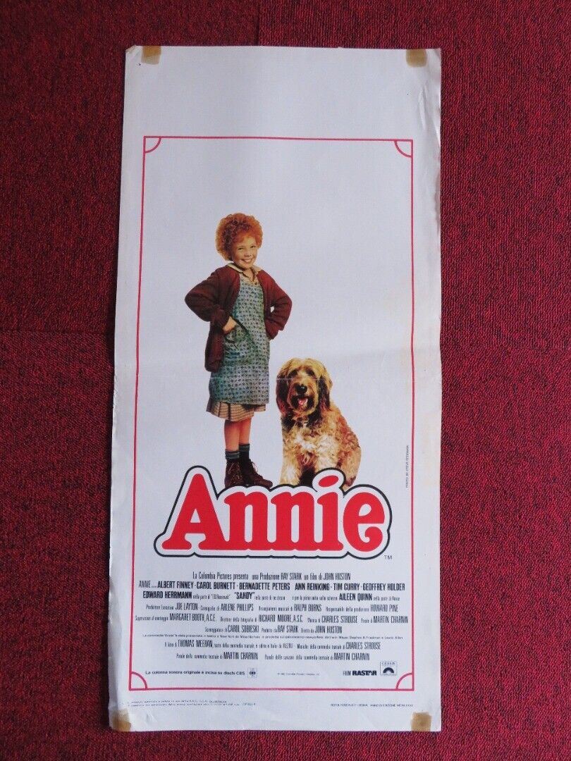 ANNIE ITALIAN LOCANDINA (27.5"x13") POSTER TIM CURRY ALERT FINNEY 1982