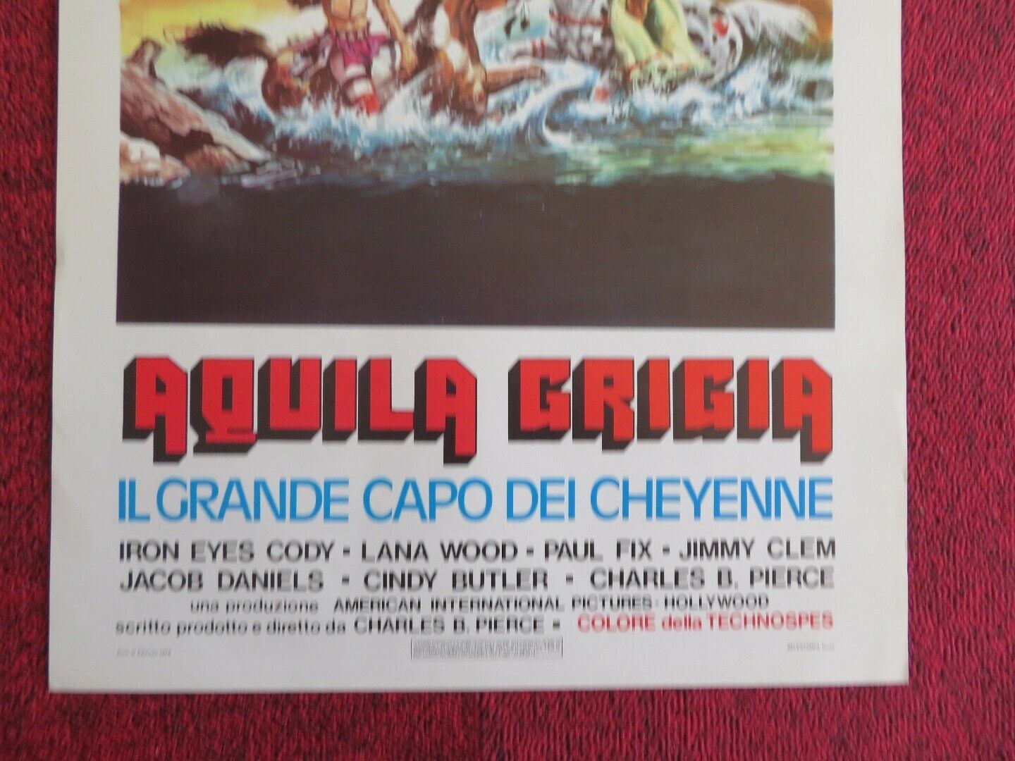 AQUILA GRIGIA / Grayeagle ITALIAN LOCANDINA (27.5"x13") POSTER BEN JOHNSON 1977