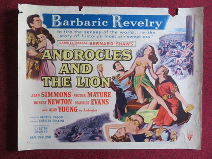 ANDROCLES AND THE LION  US HALF SHEET (22"x 28")  POSTER JEAN SIMMONS 1952